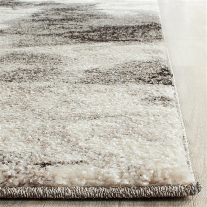 Safavieh Retro 8' X 10' Power Loomed Rug in Cream and Gray