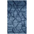 Safavieh Retro 6' Round Power Loomed Rug in Blue and Dark Blue