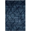 Safavieh Retro 6' Round Power Loomed Rug in Blue and Dark Blue