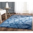 Safavieh Retro 6' Square Power Loomed Rug in Blue and Dark Blue