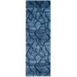Safavieh Retro 8' Round Power Loomed Rug in Blue and Dark Blue