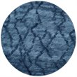 Safavieh Retro 8' Round Power Loomed Rug in Blue and Dark Blue
