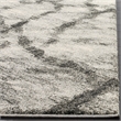 Safavieh Retro 6' X 9' Power Loomed Rug in Light Gray and Black