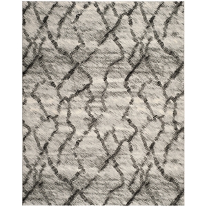 Safavieh Retro 6' X 9' Power Loomed Rug in Light Gray and Black