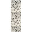 Safavieh Retro 6' Round Power Loomed Rug in Light Gray and Black