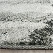 Safavieh Retro 6' Round Power Loomed Rug in Light Gray and Black