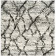 Safavieh Retro 6' Round Power Loomed Rug in Light Gray and Black