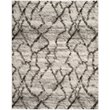 Safavieh Retro 6' Round Power Loomed Rug in Light Gray and Black