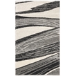 Safavieh Retro 3' X 5' Power Loomed Rug in Light Gray and Ivory