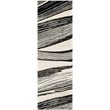 Safavieh Retro 6' Round Power Loomed Rug in Light Gray and Ivory