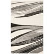 Safavieh Retro 6' Round Power Loomed Rug in Light Gray and Ivory