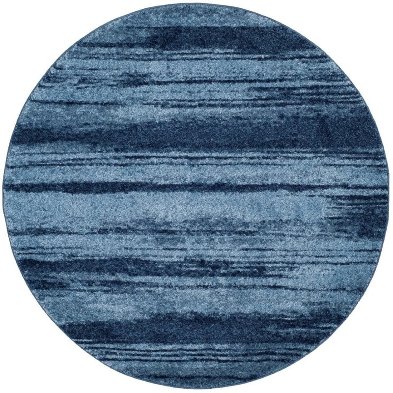 Safavieh Retro 4' X 6' Power Loomed Rug in Light Blue and Blue
