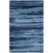 Safavieh Retro 6' Round Power Loomed Rug in Light Blue and Blue