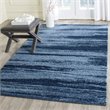 Safavieh Retro 6' Round Power Loomed Rug in Light Blue and Blue