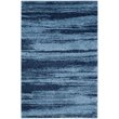 Safavieh Retro 6' Square Power Loomed Rug in Light Blue and Blue