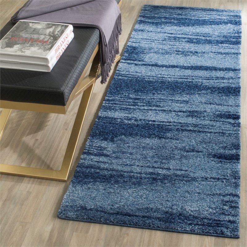 Safavieh Retro 8' X 10' Power Loomed Rug in Light Blue and Blue