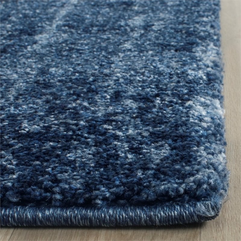 Safavieh Retro 3' X 5' Power Loomed Rug in Light Blue and Blue