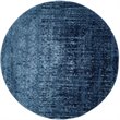 Safavieh Retro 6' Round Power Loomed Rug in Light Blue and Blue