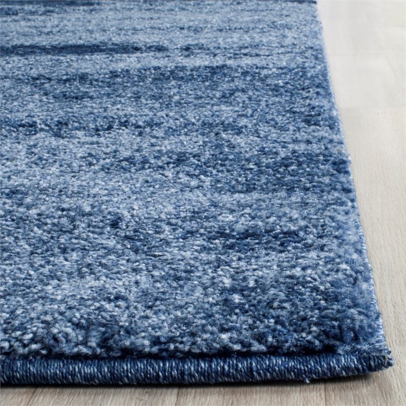 Safavieh Retro 3' X 5' Power Loomed Rug in Light Blue and Blue