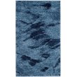 Safavieh Retro 4' X 6' Power Loomed Rug in Light Blue and Blue