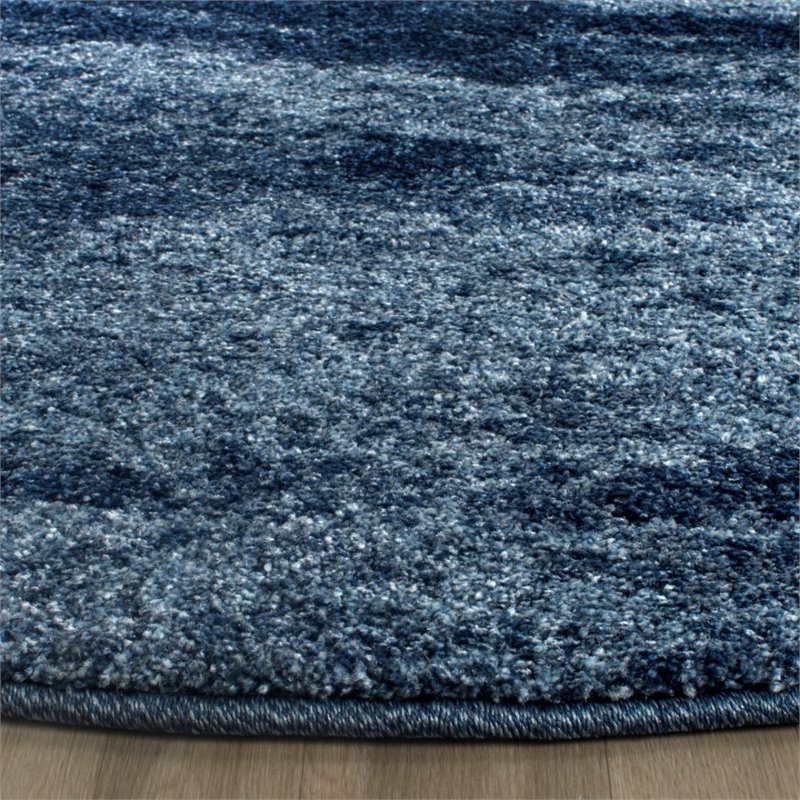 Safavieh Retro 5' X 8' Power Loomed Rug in Light Blue and Blue