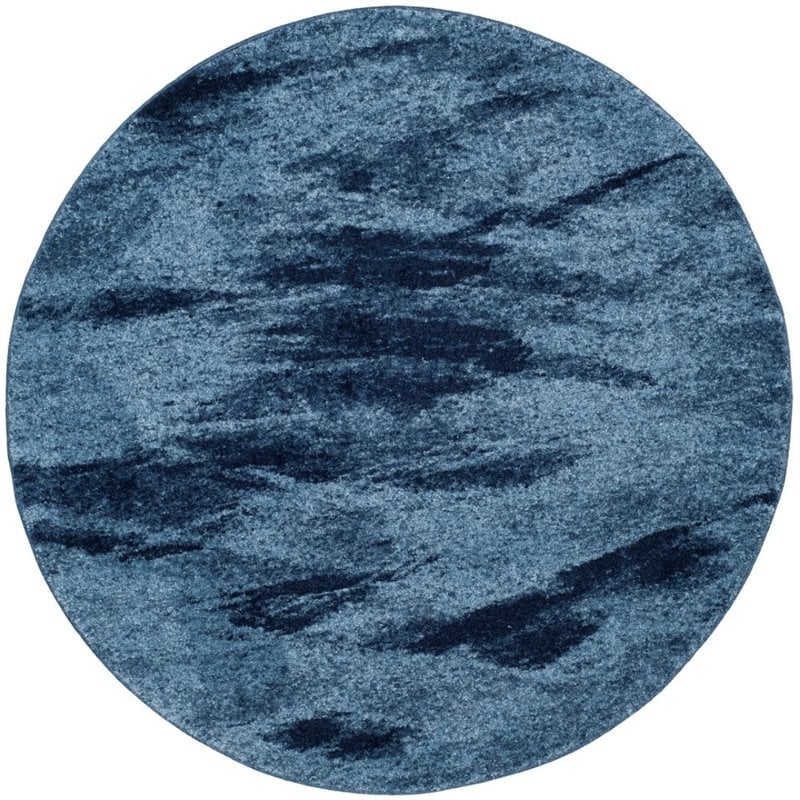 Safavieh Retro 8' X 10' Power Loomed Rug in Light Blue and Blue