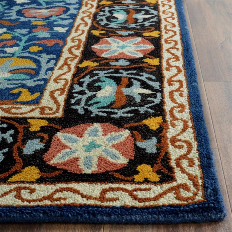 Safavieh Roslyn 8' X 10' Hand Hooked Wool Pile Rug in Blue