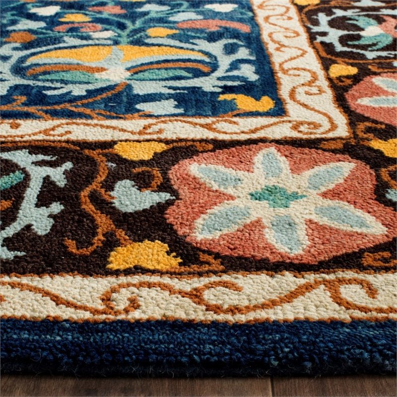Safavieh Roslyn 8' X 10' Hand Hooked Wool Pile Rug in Blue