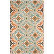 Safavieh Roslyn 8' X 10' Hand Hooked Wool Pile Rug in Blue and Beige