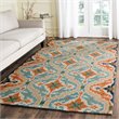 Safavieh Roslyn 8' X 10' Hand Hooked Wool Pile Rug in Blue and Beige