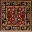 Safavieh Royalty 7' Square Hand Tufted Wool Rug in Rust and Navy