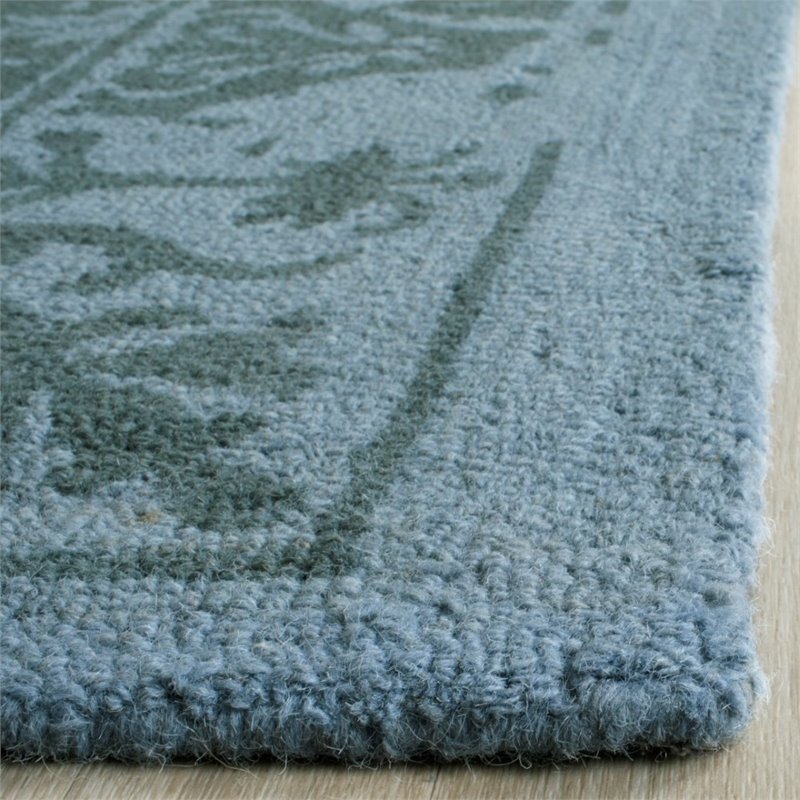 Safavieh Restoration Vintage 6' Square Handmade Wool Rug in Blue