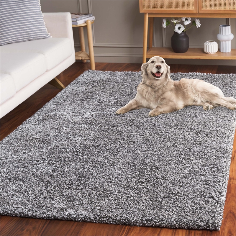 Safavieh South Beach Shag 4' X 6' Hand Tufted Rug in Steel Gray