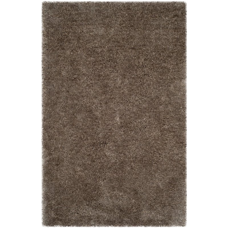 Safavieh South Beach Shag 4' X 6' Hand Tufted Rug in Silver