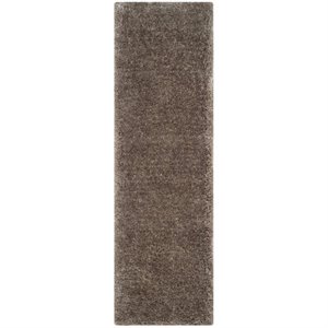 Safavieh South Beach Shag 5' X 8' Hand Tufted Rug in Silver
