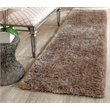 Safavieh South Beach Shag 6' Square Hand Tufted Rug in Silver