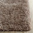 Safavieh South Beach Shag 6' Square Hand Tufted Rug in Silver