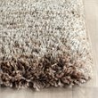 Safavieh South Beach Shag 6' Square Hand Tufted Rug in Silver