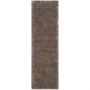 Safavieh South Beach Shag 6' Square Hand Tufted Rug in Silver