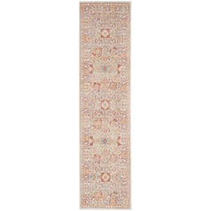 Safavieh Sevilla 8' X 11' Power Loomed Viscose Rug in Silver and Ivory