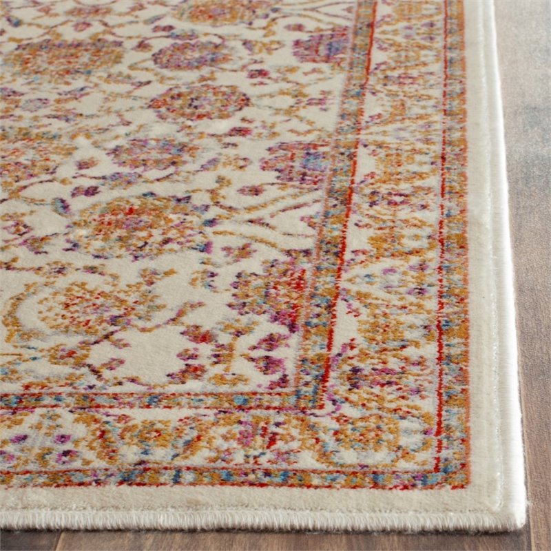 Safavieh Sevilla 8' X 11' Power Loomed Viscose Rug in Ivory