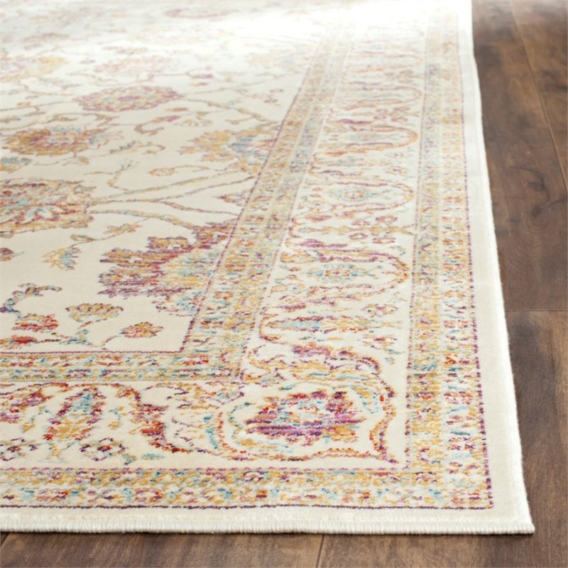 Safavieh Sevilla 8' X 11' Power Loomed Viscose Rug in Ivory