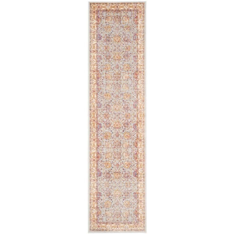 Safavieh Sevilla 8' X 11' Power Loomed Viscose Rug in Silver and Ivory