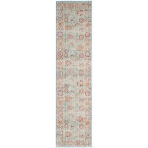 Safavieh Sevilla 9'6&quot X 13' Power Loomed Viscose Rug in Light Blue