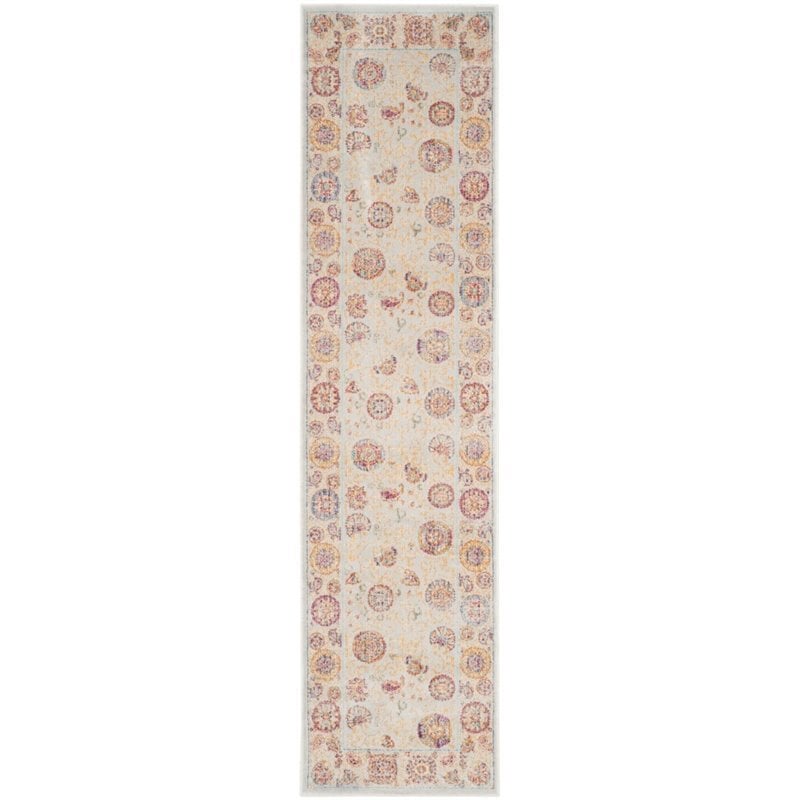 Safavieh Sevilla 8' X 11' Power Loomed Viscose Rug in Silver