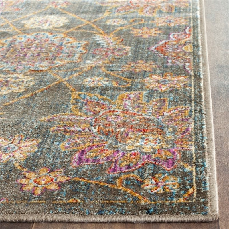 Safavieh Sevilla 8' X 11' Power Loomed Viscose Rug in Gray