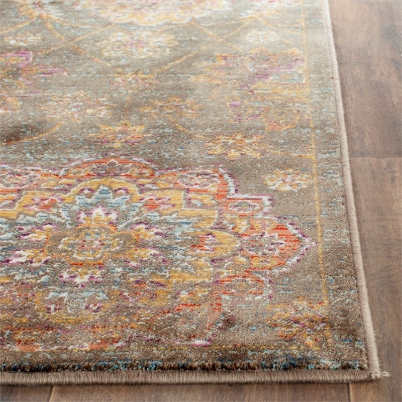 Safavieh Sevilla 8' X 11' Power Loomed Viscose Rug in Gray