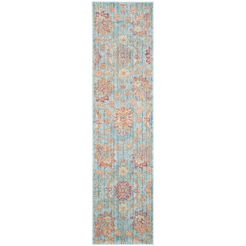Safavieh Sevilla 8' X 11' Power Loomed Viscose Rug in Blue