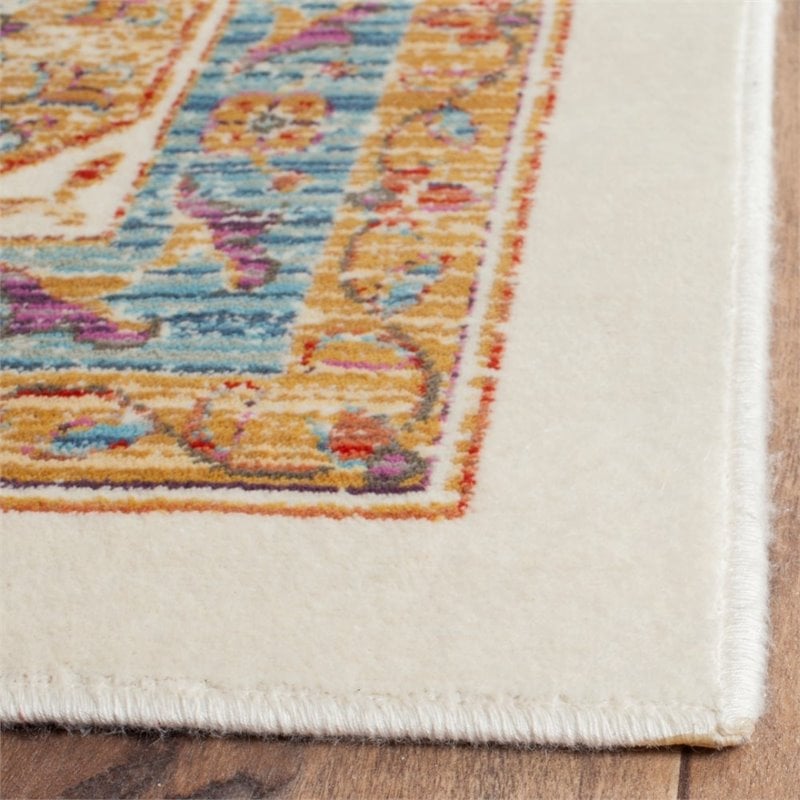 Safavieh Sevilla 8' X 11' Power Loomed Viscose Rug in Ivory