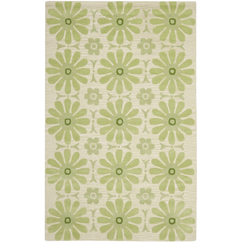 Safavieh 4' X 6' Hand Tufted Rug in Beige and Green